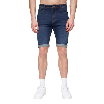 Dark Wash - Front - Henleys Mens Flex Denim Shorts