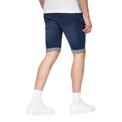 Dark Wash - Back - Henleys Mens Flex Denim Shorts