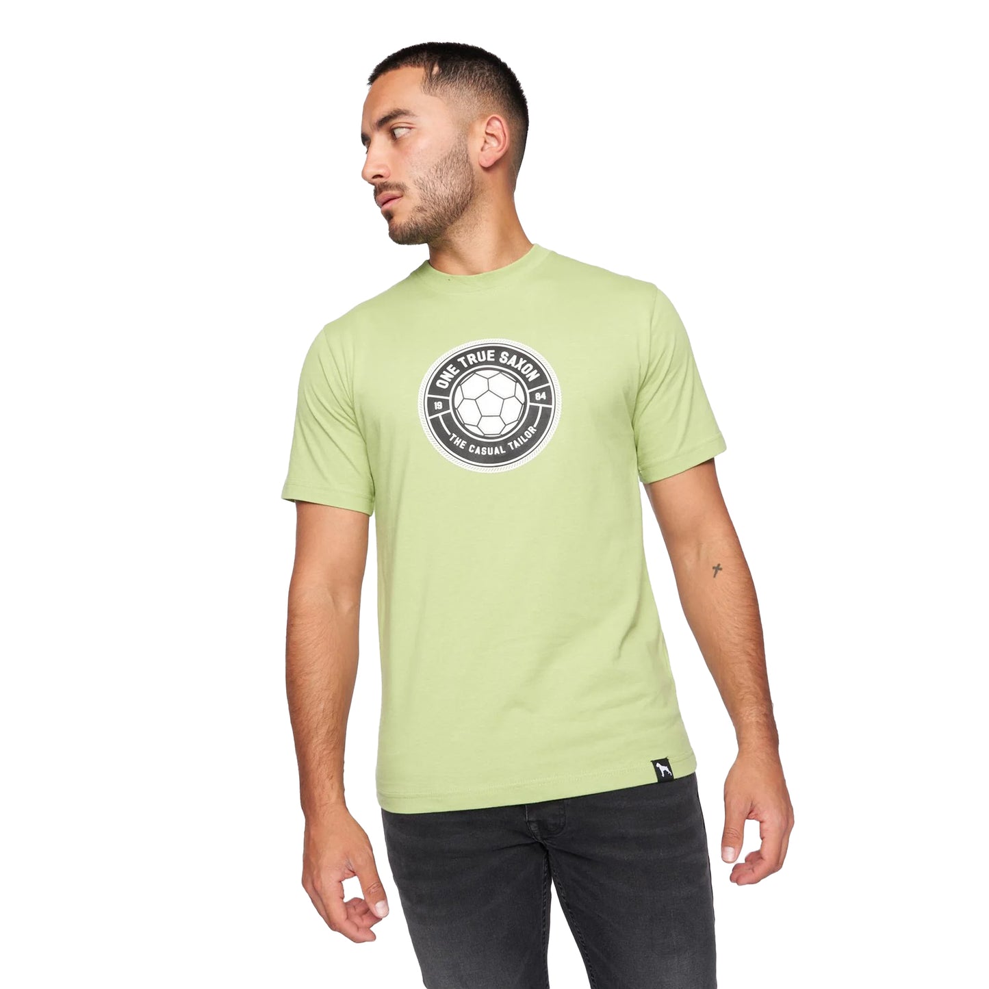 Green - Front - One True Saxon Mens Baller T-Shirt