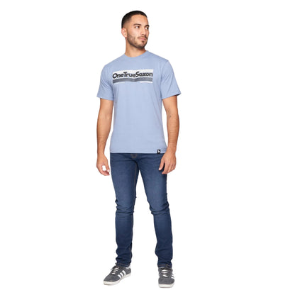 Blue - Side - One True Saxon Mens Forever T-Shirt