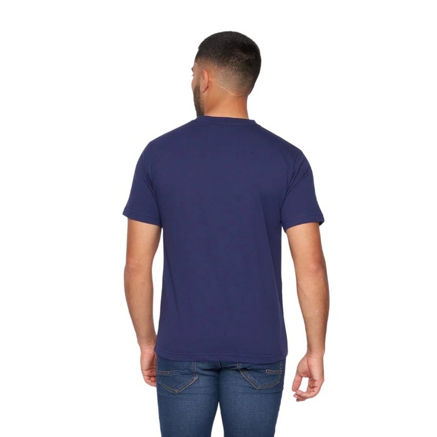 Navy - Back - One True Saxon Mens Forever T-Shirt