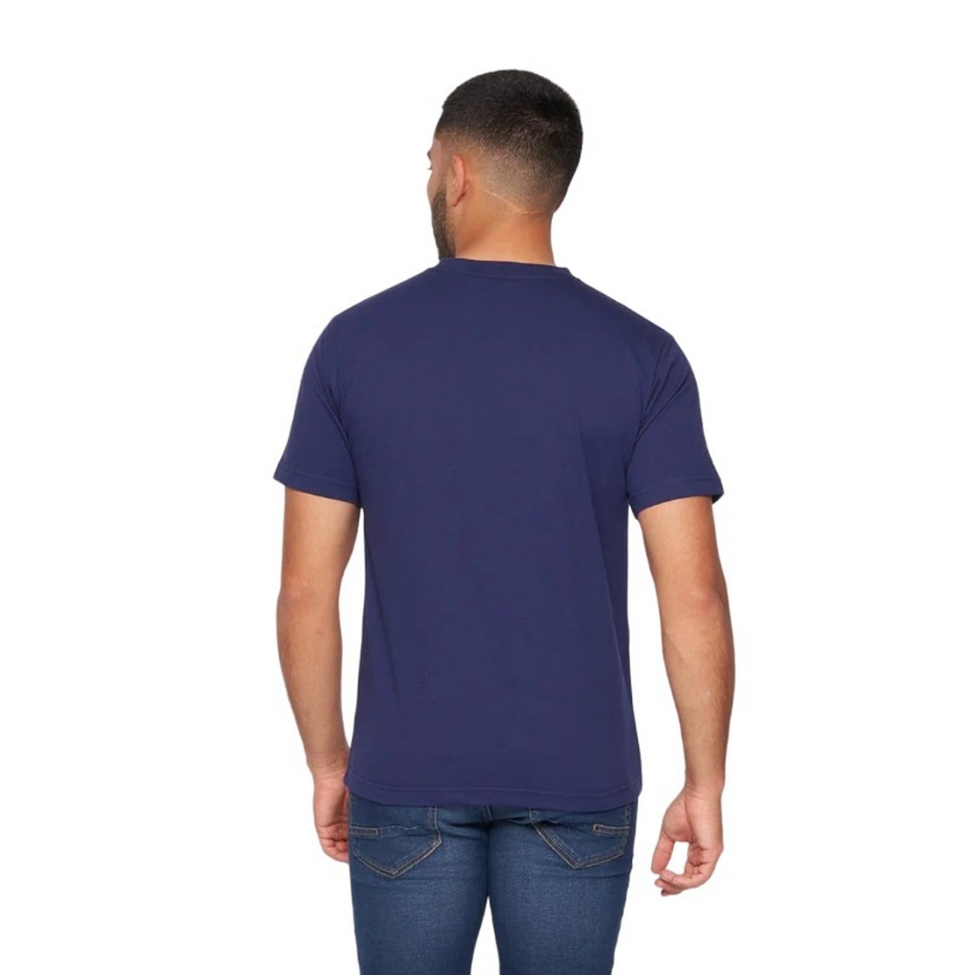Navy - Back - One True Saxon Mens Forever T-Shirt
