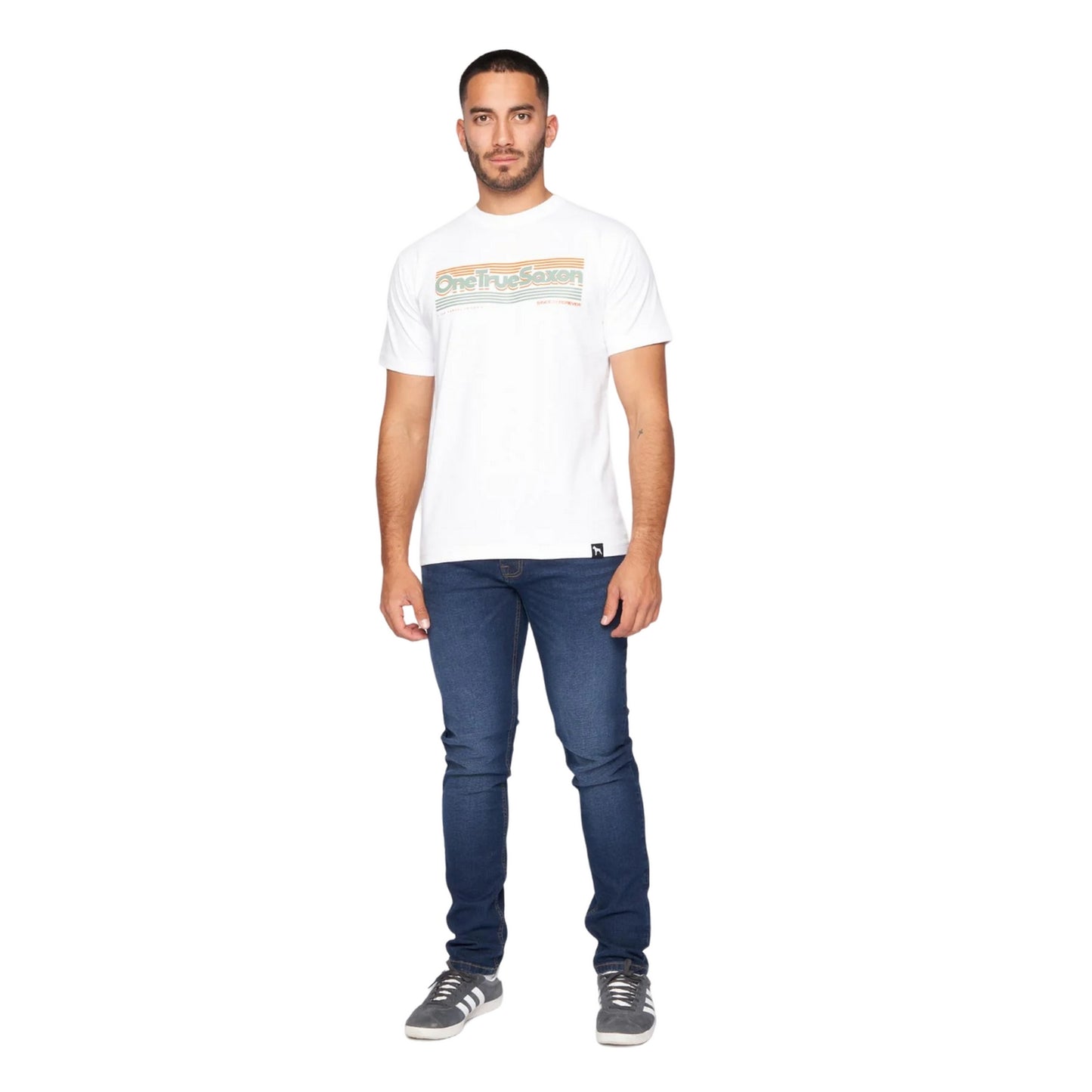 Optic White - Side - One True Saxon Mens Forever T-Shirt