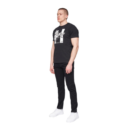 Black - Side - Henleys Mens Mayhen Slim Jeans