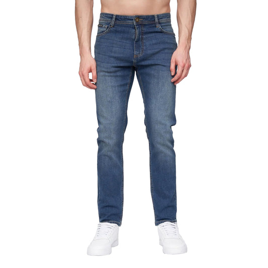 Stone Wash - Front - Henleys Mens Craze Comfort Straight Jeans