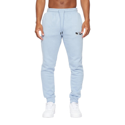 Dusty Blue-Grey-White - Front - Kings Will Dream Mens Fracture Jogging Bottoms
