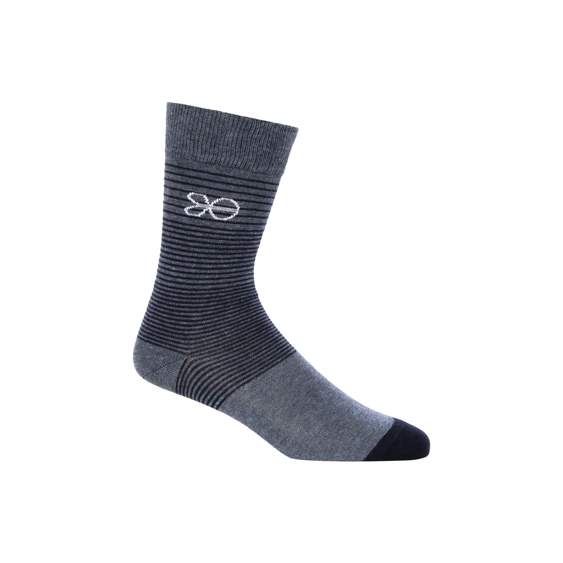 Multicoloured - Close up - Crosshatch Mens Dupez Logo Crew Socks (Pack of 5)