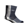 Multicoloured - Front - Crosshatch Mens Dupez Logo Crew Socks (Pack of 5)