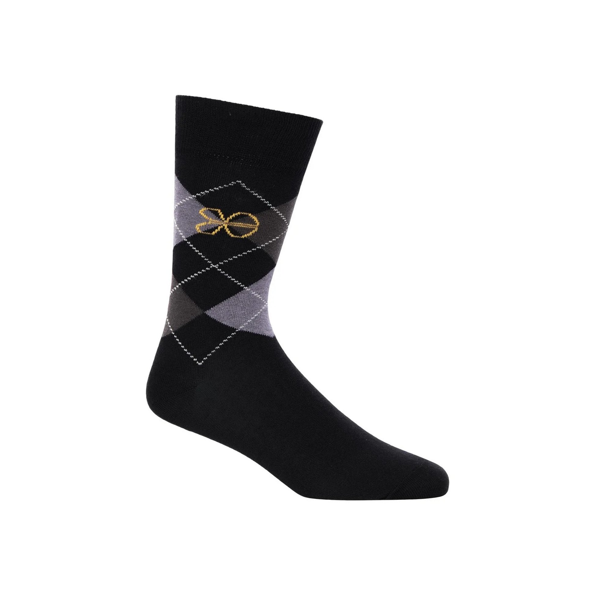 Black - Lifestyle - Crosshatch Mens Regaline Crew Socks (Pack of 5)