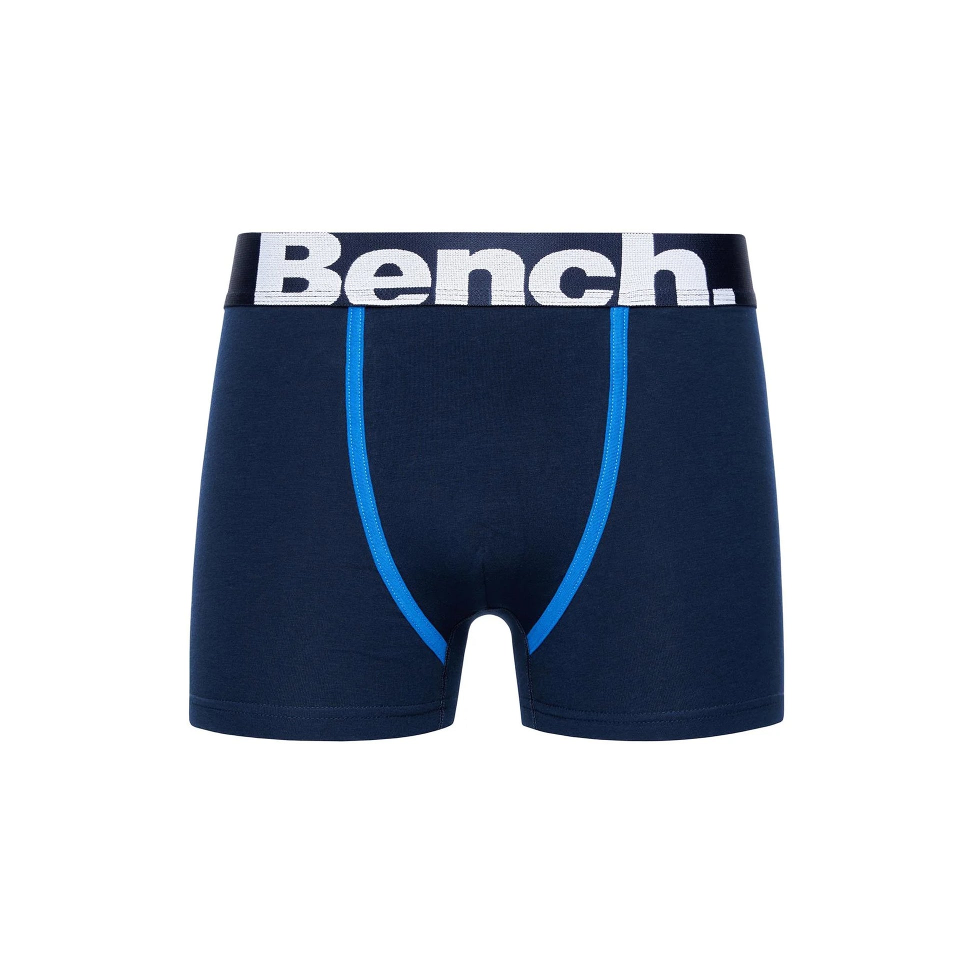 Blue-Navy - Lifestyle - Bench Mens Bamber Assorted Designs Boxer Shorts (Pack of 3)