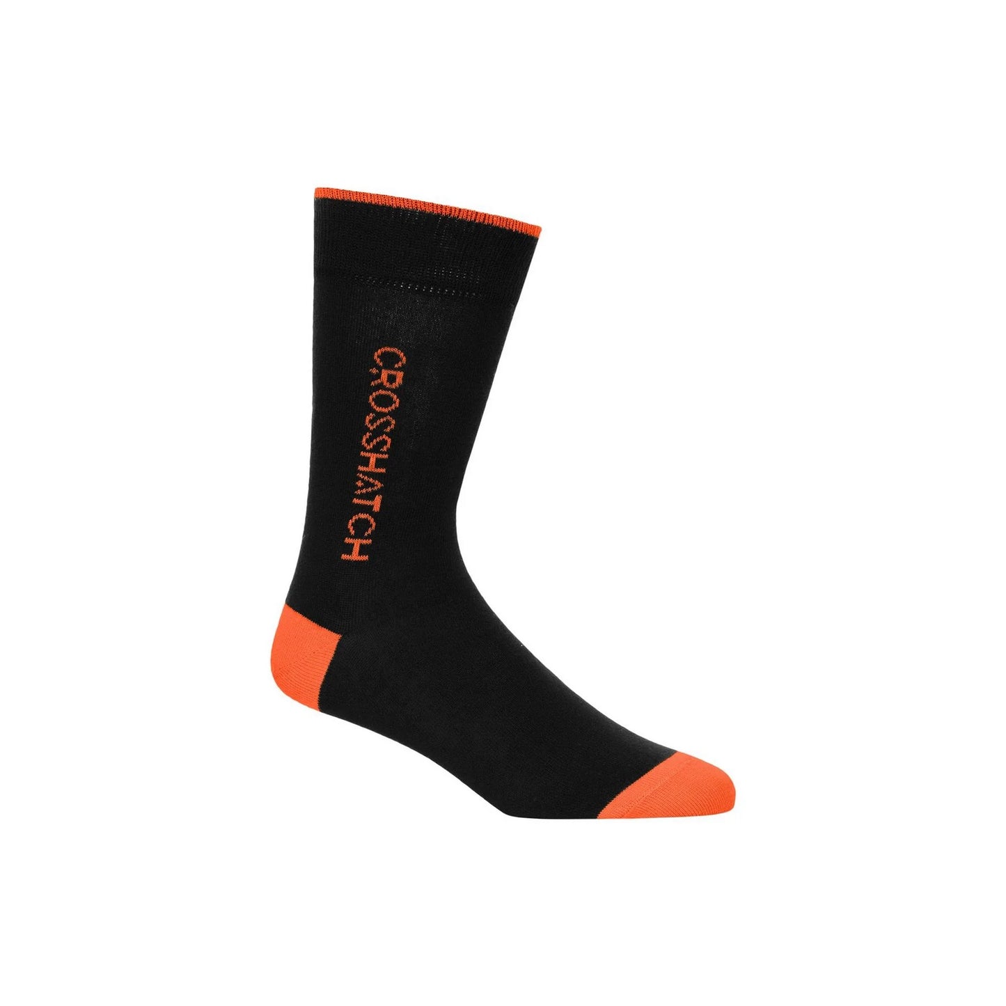 Black-Multicoloured - Side - Crosshatch Mens Glowbow Crew Socks (Pack of 5)