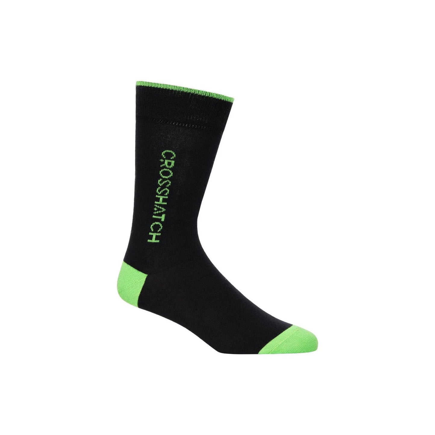 Black-Multicoloured - Lifestyle - Crosshatch Mens Glowbow Crew Socks (Pack of 5)