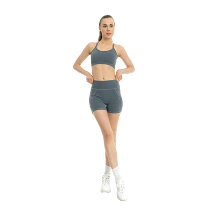 Slate Green - Front - Lookus Womens-Ladies Summer Pocket Sweat Shorts