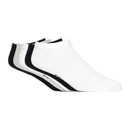 White-Black-Grey - Front - Crosshatch Mens Briskmix Trainer Socks (Pack of 5)