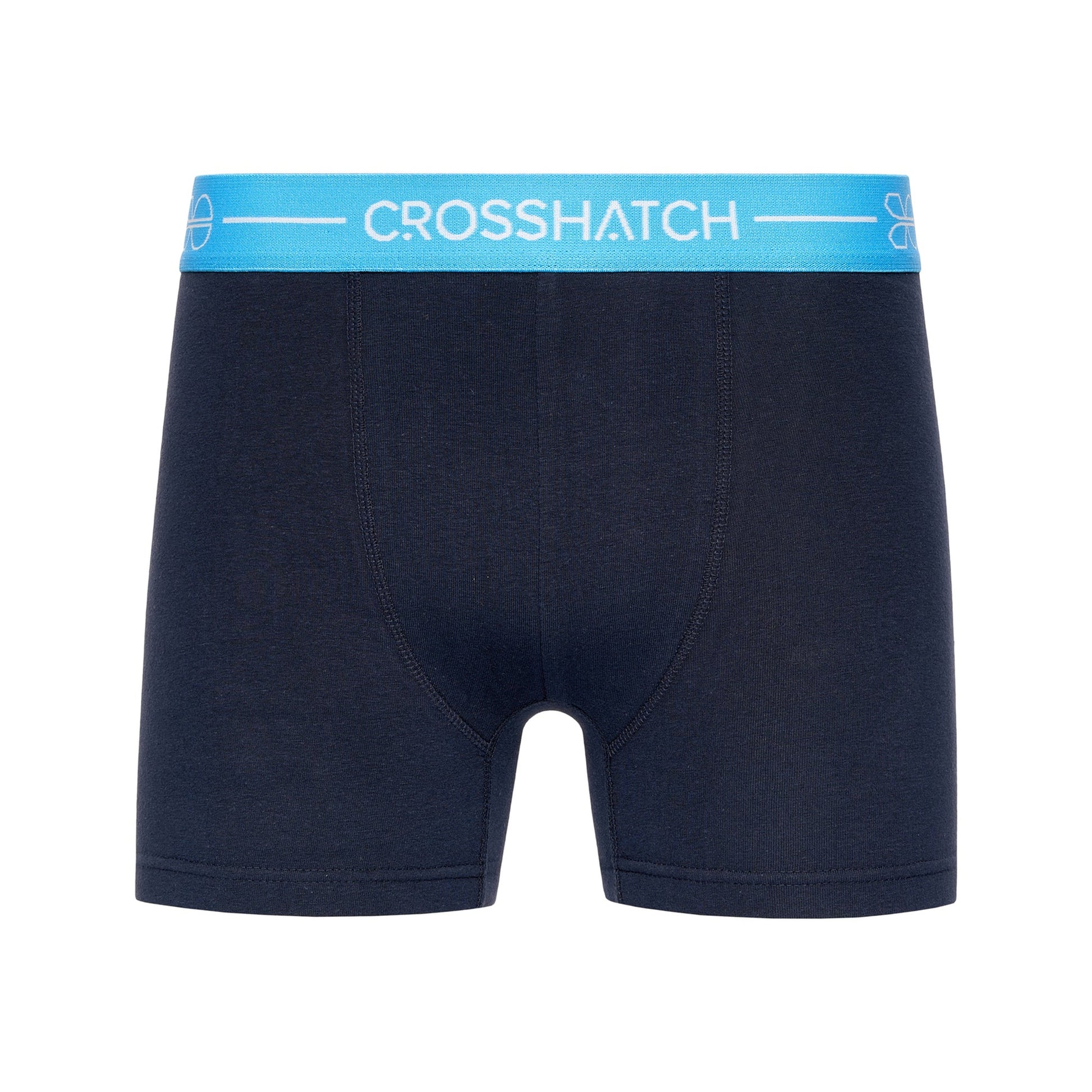 Navy - Side - Crosshatch Mens Astral Bright Boxer Shorts (Pack of 3)
