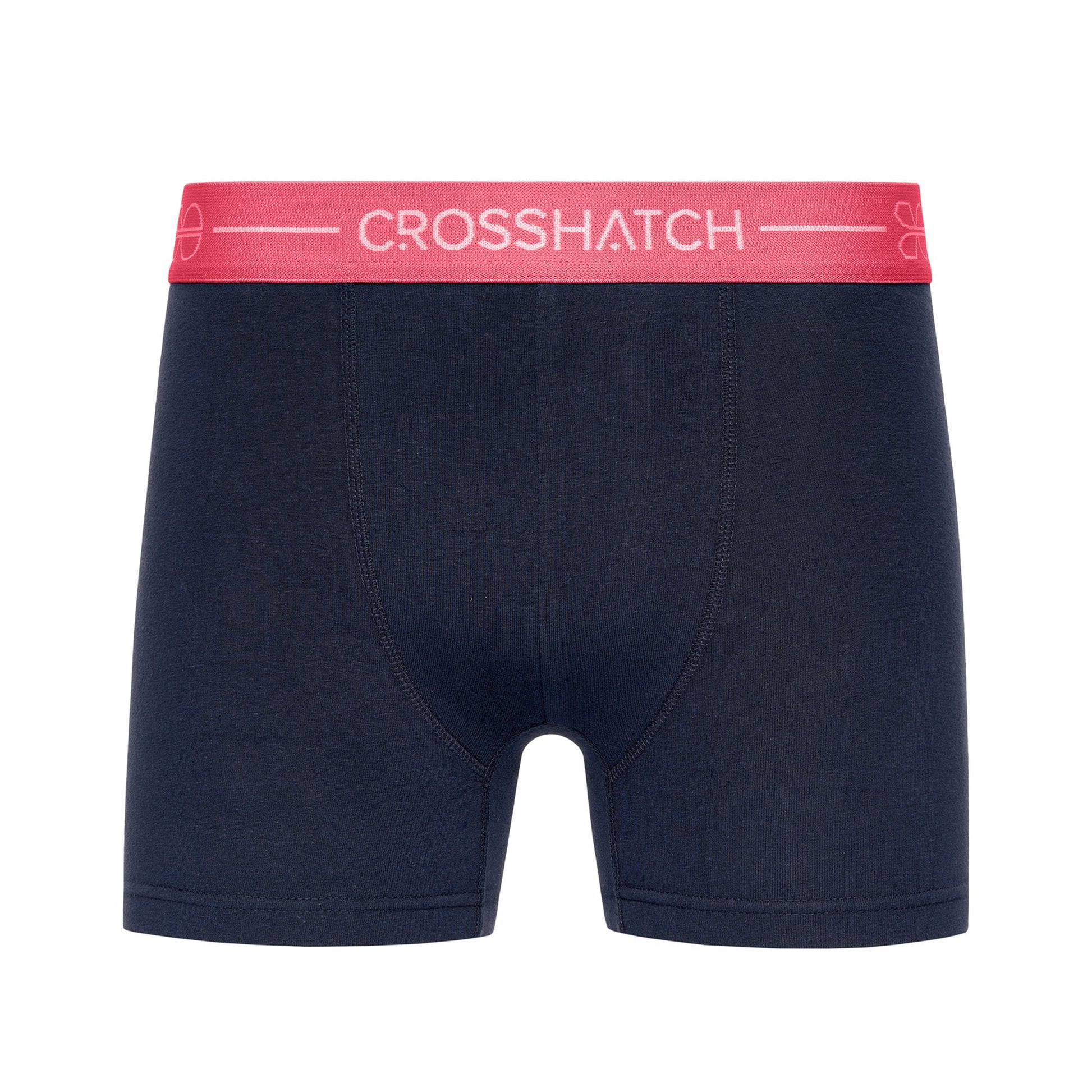 Navy - Pack Shot - Crosshatch Mens Astral Bright Boxer Shorts (Pack of 3)