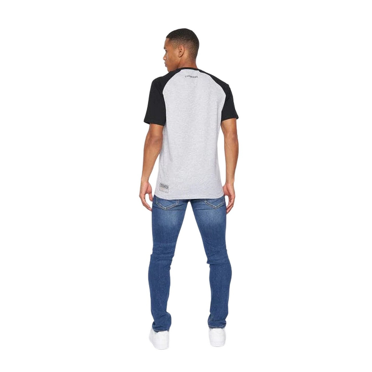 Black-Light Grey Marl - Back - Crosshatch Mens Plotmar T-Shirt