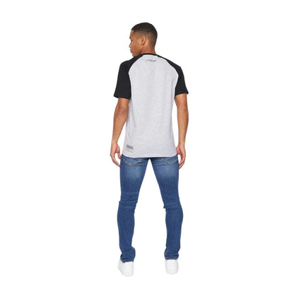 Black-Light Grey Marl - Back - Crosshatch Mens Plotmar T-Shirt