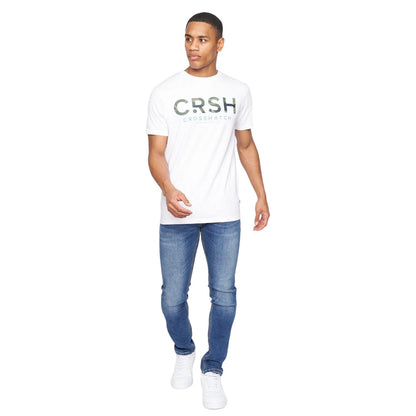 White - Side - Crosshatch Mens Fratter T-Shirt