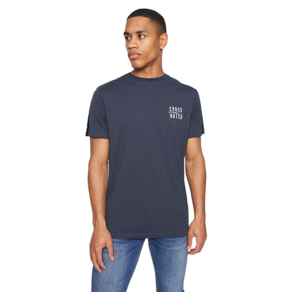 Navy - Front - Crosshatch Mens Tugford T-Shirt