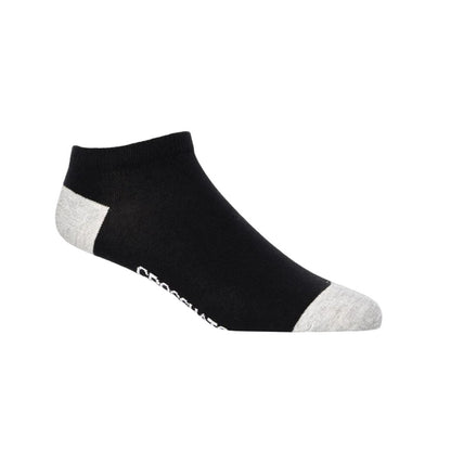 Black - Back - Crosshatch Mens Vitalblack Trainer Socks (Pack of 5)