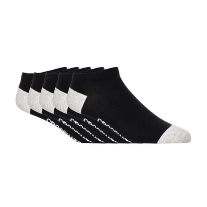 Black - Front - Crosshatch Mens Vitalblack Trainer Socks (Pack of 5)