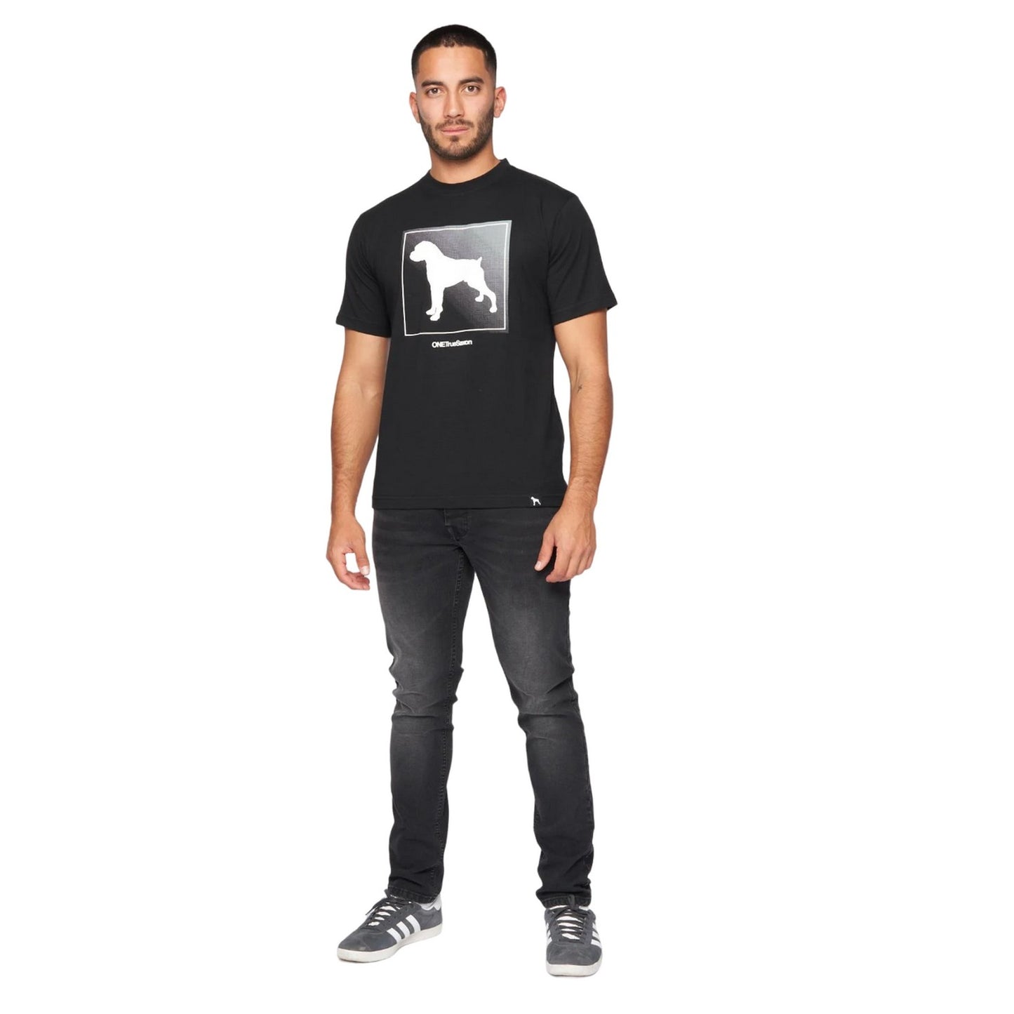 Black - Lifestyle - One True Saxon Mens Braice T-Shirt