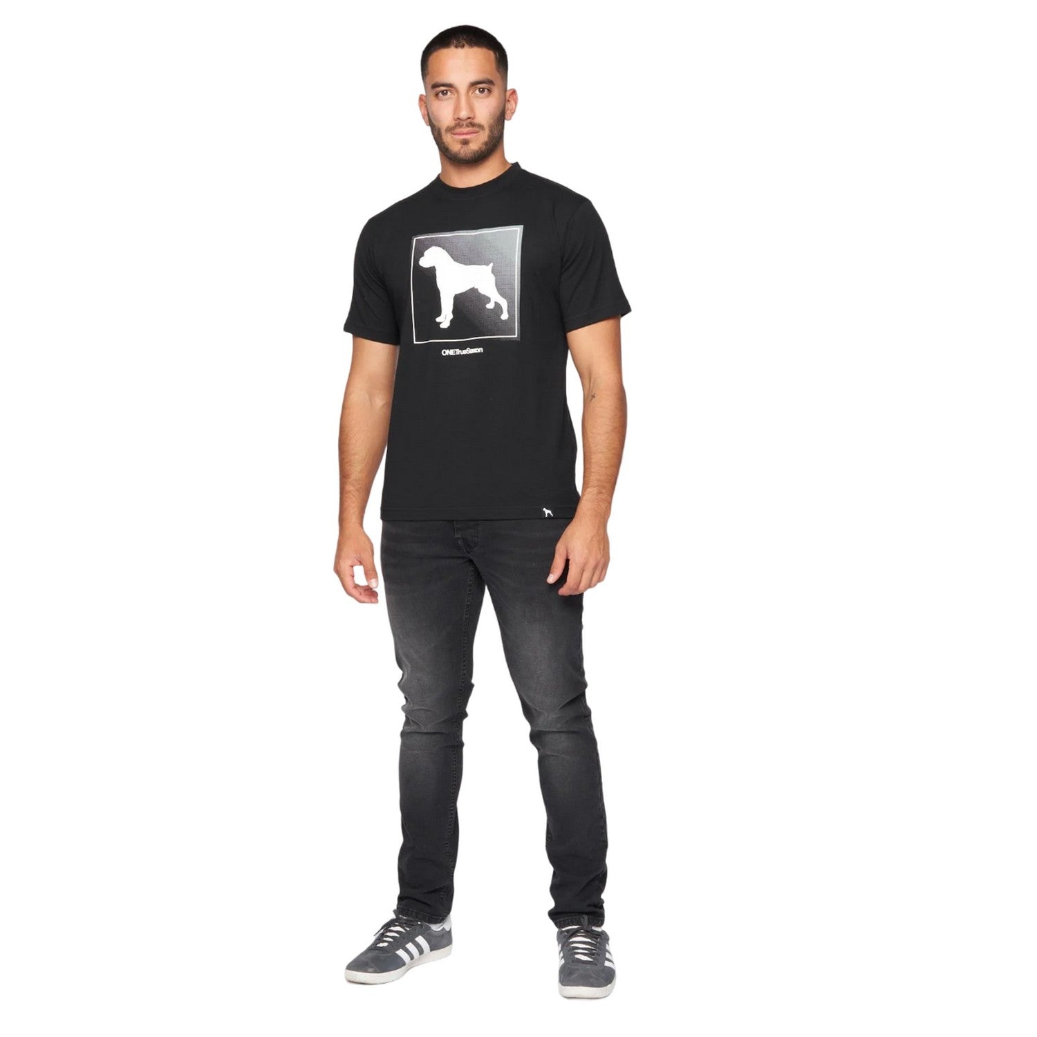 Black - Lifestyle - One True Saxon Mens Braice T-Shirt
