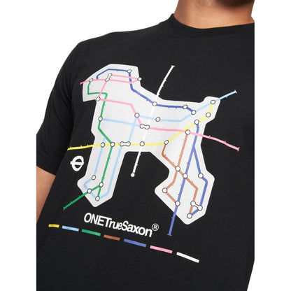 Black - Side - One True Saxon Mens Station T-Shirt