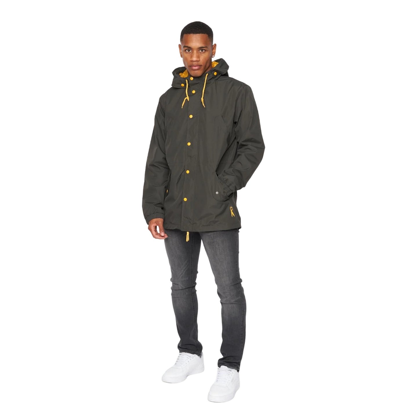 Black-Yellow - Side - Ringspun Mens Faun Lightweight Parka