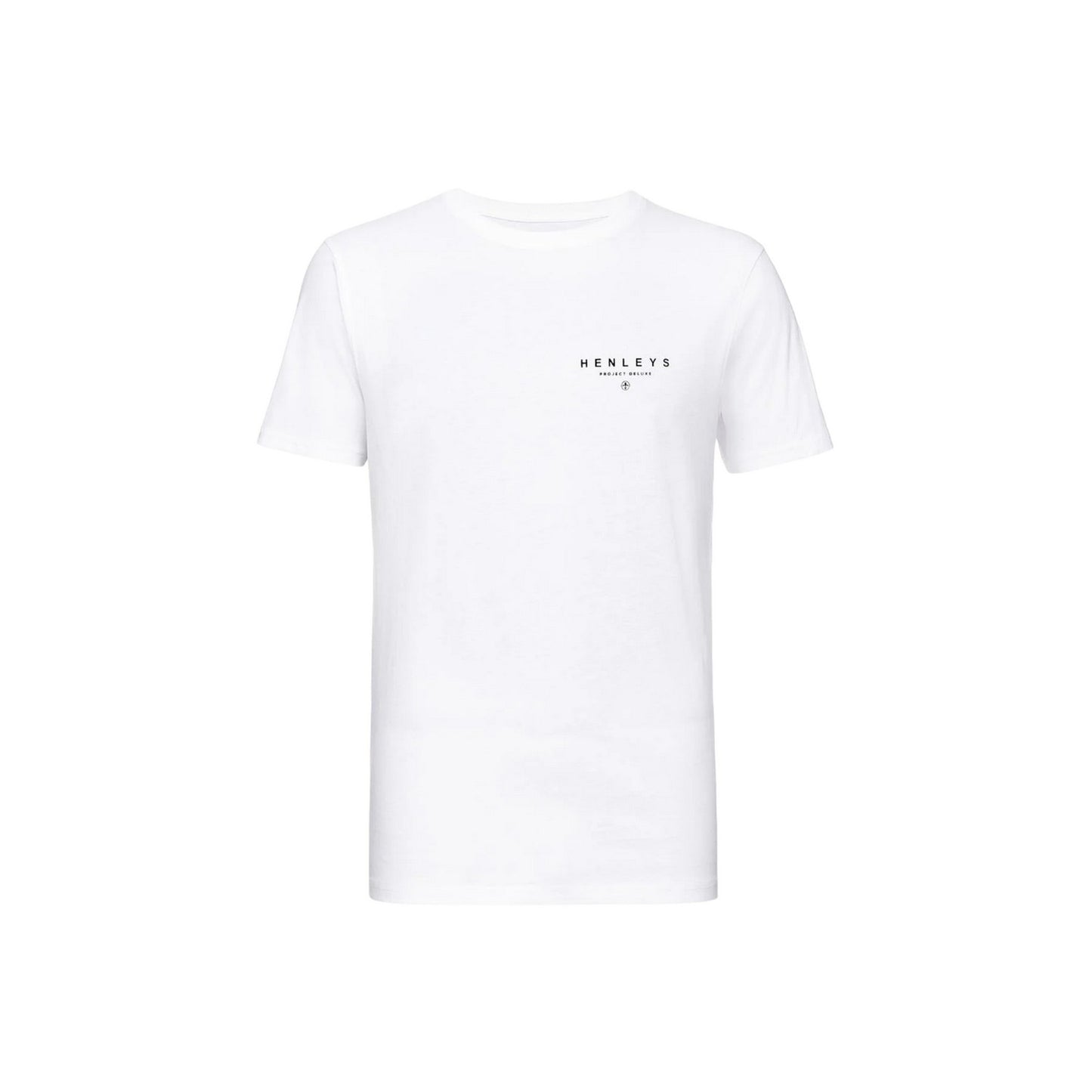 White-Black - Side - Henleys Mens Hencinq A T-Shirt (Pack of 5)