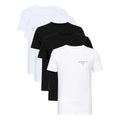 White-Black - Front - Henleys Mens Hencinq A T-Shirt (Pack of 5)