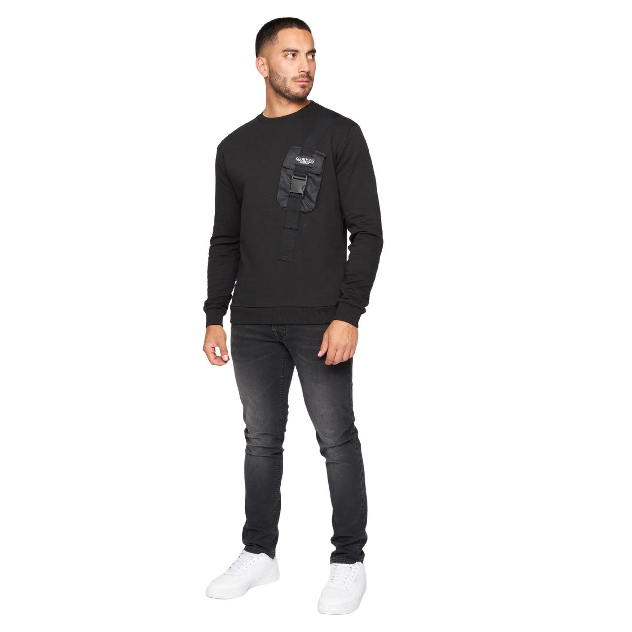 Black - Side - Glorious Gangsta Mens Enzoli Sweatshirt