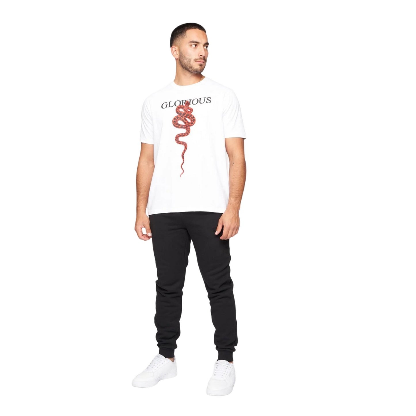 White - Side - Glorious Gangsta Mens Pythonidae 2.0 T-Shirt