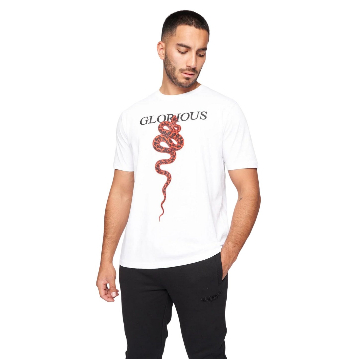 White - Front - Glorious Gangsta Mens Pythonidae 2.0 T-Shirt
