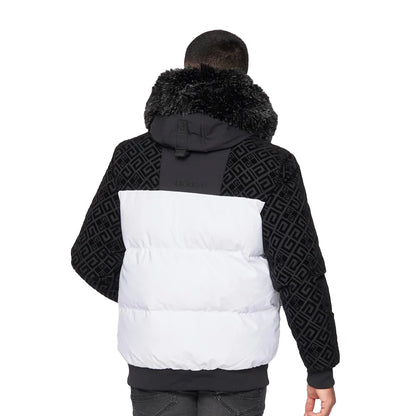 White - Back - Glorious Gangsta Mens Larano 2.0 Short Bomber Jacket