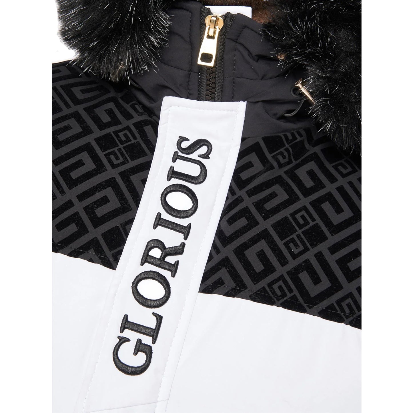 White - Side - Glorious Gangsta Mens Larano 2.0 Short Bomber Jacket