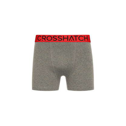 Red - Side - Crosshatch Mens Knightling MVE Boxer Shorts (Pack of 3)