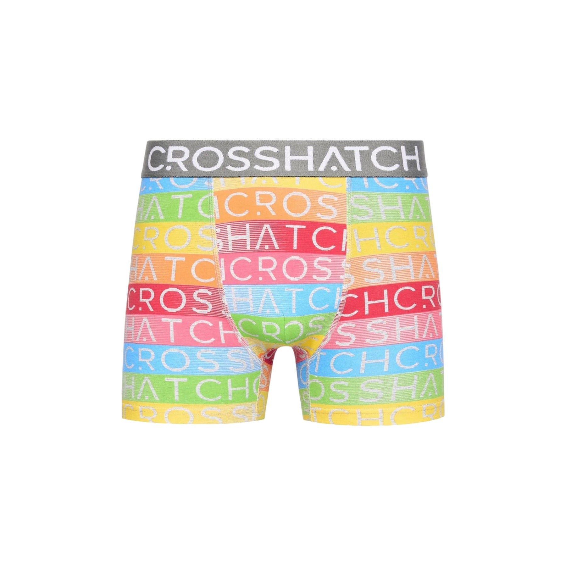 Multicoloured - Back - Crosshatch Mens Rainbow Boxer Shorts (Pack of 3)