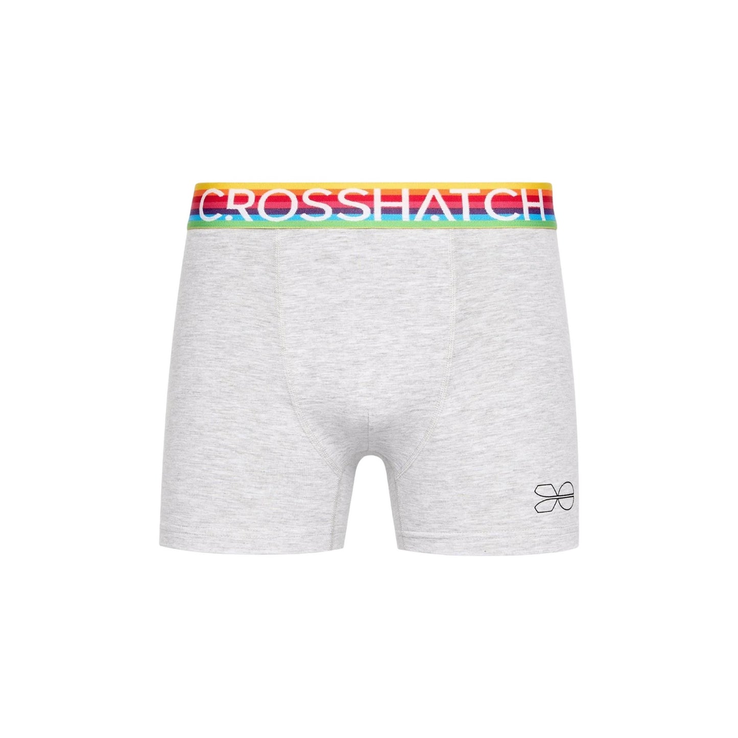 Multicoloured - Side - Crosshatch Mens Rainbow Boxer Shorts (Pack of 3)
