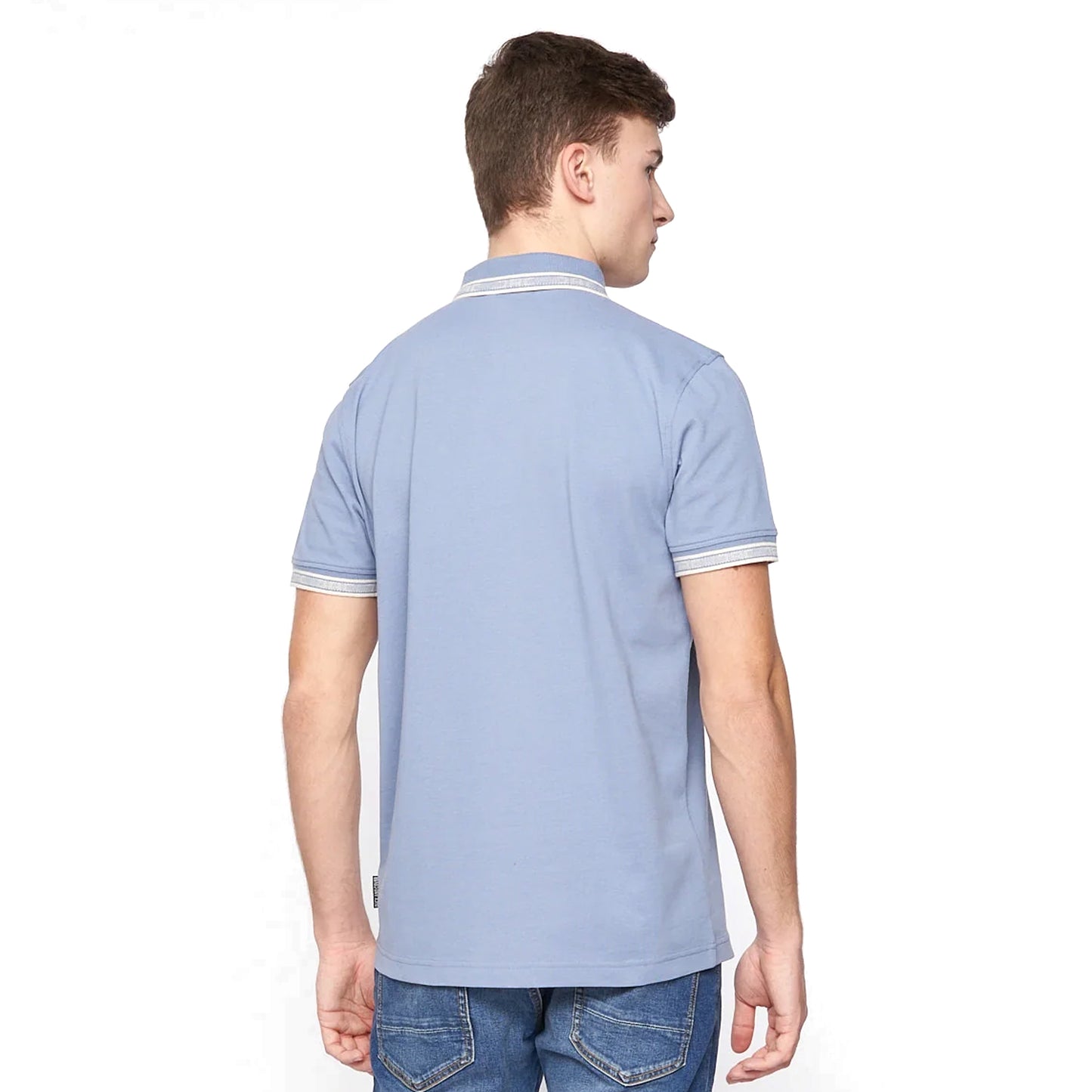 Blue - Back - Duck and Cover Mens Keyaan Polo Shirt