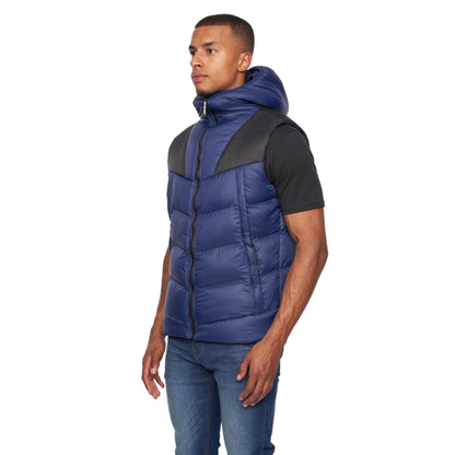 Navy - Side - Duck and Cover Mens Raymax Gilet