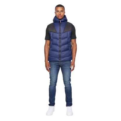 Navy-Black - Lifestyle - Duck and Cover Mens Raymax Gilet