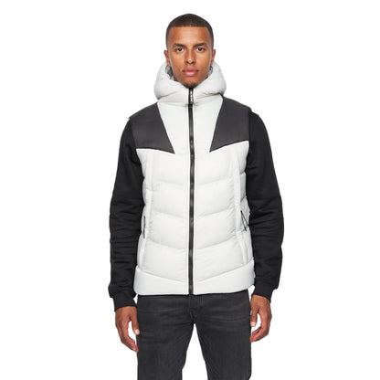 Putty-Black - Front - Duck and Cover Mens Raymax Gilet