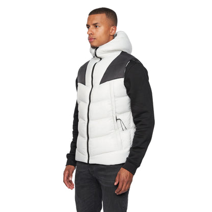 Putty-Black - Side - Duck and Cover Mens Raymax Gilet