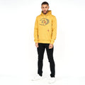 Yellow - Close up - Duck and Cover Mens Bromley Hoodie
