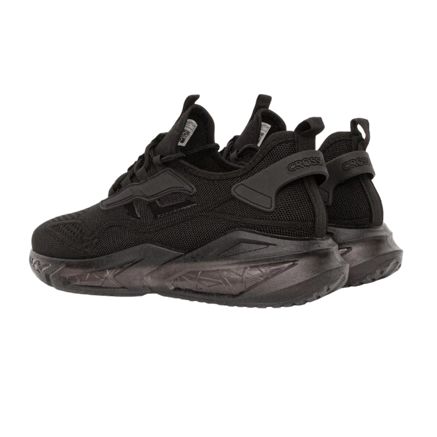 Black-Monochrome - Back - Crosshatch Mens Nantycaws Trainers