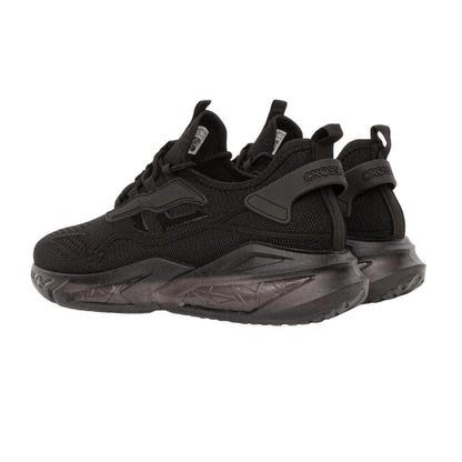 Black-Monochrome - Back - Crosshatch Mens Nantycaws Trainers