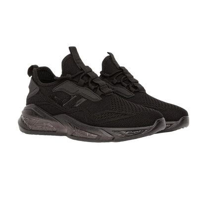 Black-Monochrome - Front - Crosshatch Mens Nantycaws Trainers