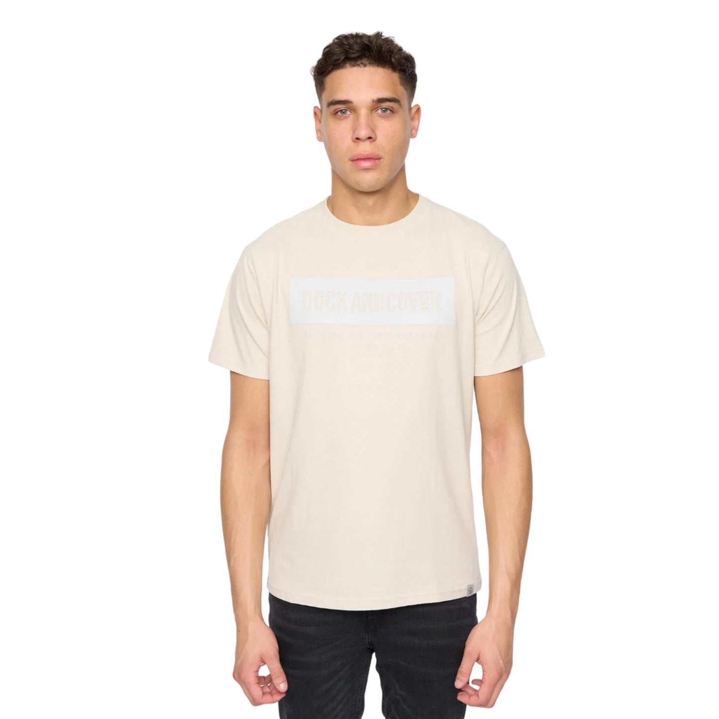 Off White - Front - Duck and Cover Mens Chatts T-Shirt